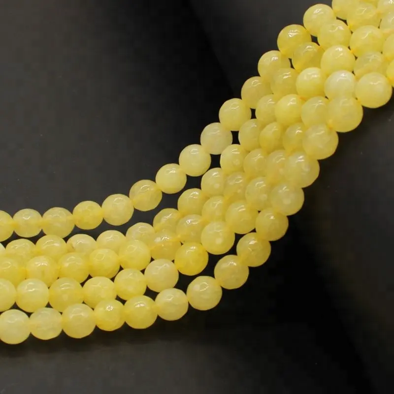 Hot rondelle sfaccettato perle di giada giada gialla pietra di prezzi di fabbrica