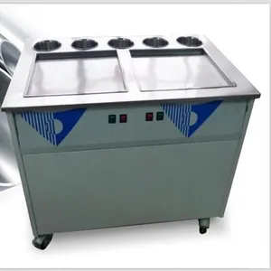 Air-cooling way low price fried ice cream machine pan instant ice cream rolls machine