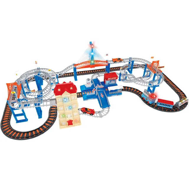 Terbaik Penjualan B/O Kecepatan Tinggi 2 In 1 Kereta Api Thomas Track Mainan untuk Anak-anak