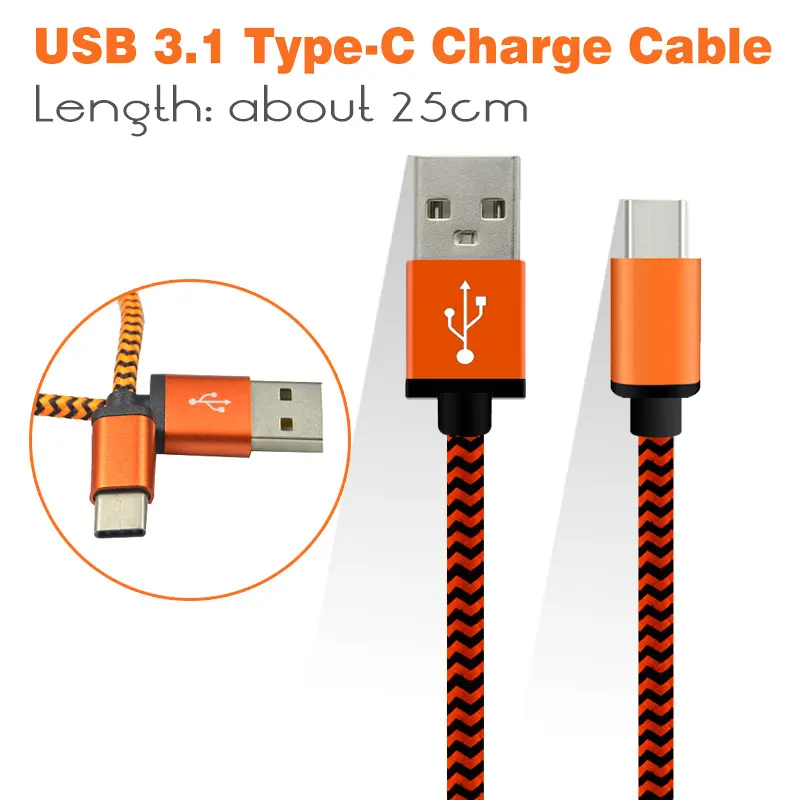 USB 3.1 Loại C USB C cable Dữ Liệu USB Sync Charge Cable đối với Cho ZUK Z1 Cho iaomi 4C NEUS 5 6 P