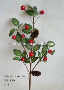 Nuevo especial acebo artificial y espuma red berry ramas selección - Product Image 2