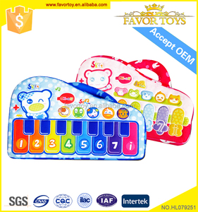 Bebé musical 3D tela felpa inodoro juguetes piso piano - Product Image 1