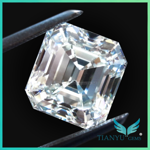 Lab grown diamants de couleur 8x9mm asscher cut toujours brillant moissanite - Product Image 1