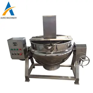 China supply garri roasting pot processing machinery cooking kettle fryer machine with mixer