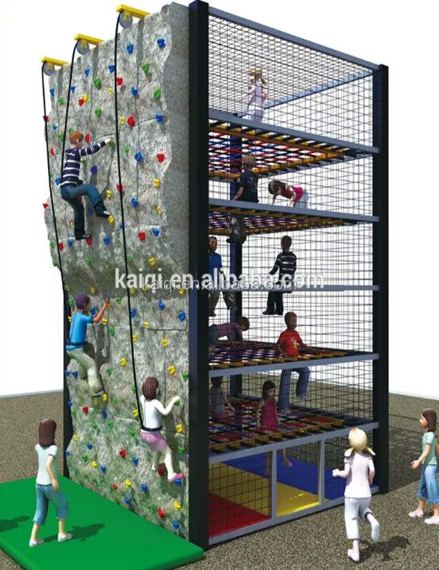 Equipamento comercial moderno e popular para playground interno, série de diversões para treinamento físico, equipamento macio e pequeno com escalada e salto