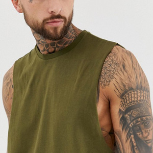 Men's 50/50 Polyester <strong>Cotton</strong> Sleeveless T-Shirt Relaxed Fit <strong>Cotton</strong> Poly Blend Tee for Casual <strong>Wear</strong> - Product Image 3