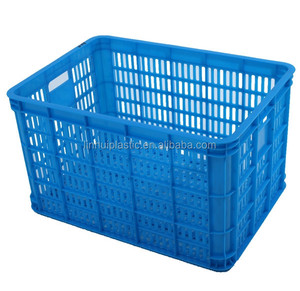 Panier de rangement rectangulaire en plastique PE, caisse de fruits en plastique, bon marché