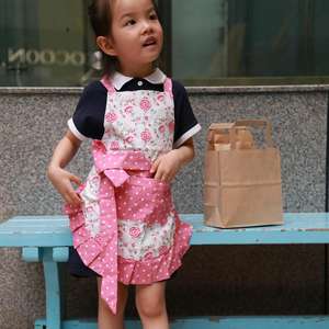 Grazioso <span class=keywords><strong>Grembiule</strong></span> in Pizzo Regolabile per Casa, Negozio, Cucina, Cucinare, Grembiuli per Bambini con Tasca per Regalo di Natale, <span class=keywords><strong>Rosa</strong></span> - Product Image 2