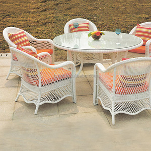 A buon mercato pe rattan mobili da giardino tavolo e sedie <span class=keywords><strong>royal</strong></span> <span class=keywords><strong>patio</strong></span> mobili con il colore bianco HFC-083 - Product Image 2