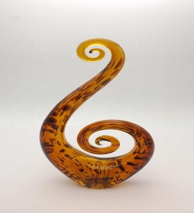 Custom Logo Handblown Glass Sculpture Tabletop Decoration Unique Crafts From Shandong
