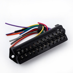 Bloc de fusibles PVC 12 voies DC <span class=keywords><strong>12V</strong></span> avec fusibles ATC ATO 2 entrées 12 sorties 25kA de capacité de coupure pour voiture remorque automobile - Product Image 2