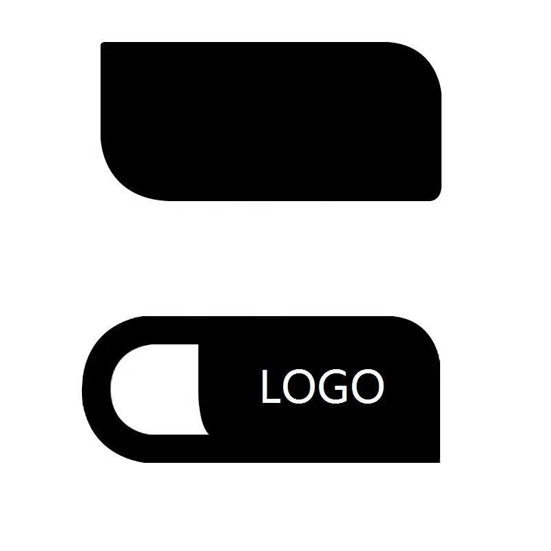 Funda de plástico ABS para cámara de teléfono móvil, cubierta negra para Webcam de ordenador portátil con logotipo personalizado, novedad de 2018
