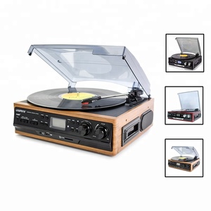 <span class=keywords><strong>Stereo</strong></span> USB mã hóa turntable nhiều ghi lại máy nghe nhạc với đài phát thanh cassette - Product Image 1