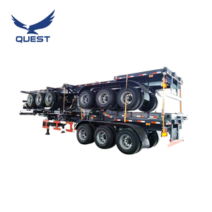 2018 Nouveau Prix Concurrentiel Squelette Semi-Remorque 40ft porte-Conteneur <span class=keywords><strong>Cemi</strong></span> Remorque - Product Image 2