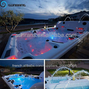 Sunrans 8.1M Super massage <span class=keywords><strong>piscine</strong></span> spa de nage extérieur spa de natation avec belle chromothérapie SR859 - Product Image 1