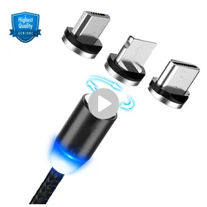 Hotsale 8pin Conector Micro USB magnético Cable USB 3 en 1