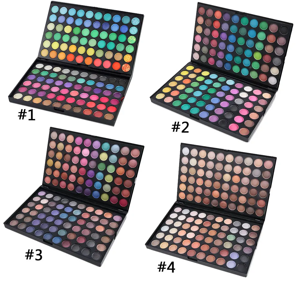 Sombra de ojos de alta calidad, maquillaje multicolor, 120 colores brillantes/paleta de sombra de ojos de Color mate Etiqueta Privada