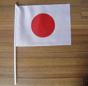 Barato poliéster japonés mano ondeando bandera 6 \ "x 9 \" con 30cm poste <span class=keywords><strong>de</strong></span> plástico logotipo personalizado para la Agricultura educación agencia <span class=keywords><strong>de</strong></span> viajes - Product Image 1