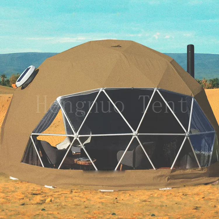 Поливинилхлоридная палатка цвета хаки, 6 м, купольная геодезическая палатка для кемпинга