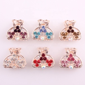 ローズゴールド合金ラインストーンレディースメタルヘアクロークリップ - Product Image 1