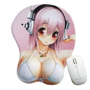 硅胶3D鼠标垫定制乳房胸部鼠标垫游戏打字员办公室
