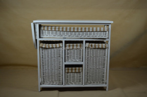 Meubles de maison Planche À Repasser À Repasser En Bois Armoire Avec Tiroir En Osier - Product Image 5