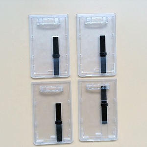 <span class=keywords><strong>Porte</strong></span>-cartes d'identité en <span class=keywords><strong>plastique</strong></span> transparent, Vertical, sur mesure, <span class=keywords><strong>pochette</strong></span> pour <span class=keywords><strong>badge</strong></span> avec bouton poussoir et coulissant - Product Image 4