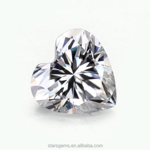 Starsgem 7,5*7,5 mm Forme de cœur VVS Couleur EF Coupe brillante Moissanite <span class=keywords><strong>synthétique</strong></span> de qualité supérieure <span class=keywords><strong>Diamant</strong></span> <span class=keywords><strong>synthétique</strong></span> - Product Image 1