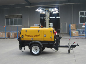 6M 9M Mast 4X1000W Tháp Ánh Sáng Di Động <span class=keywords><strong>Towable</strong></span> Với Máy Phát Điện Diesel 5kw10kw - Product Image 4