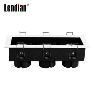 Projecteur rectangulaire encastrable pour le plafond, éclairage d'intérieur ajustable stroboscopique noir, idéal pour un salon ou un hôtel, 18/30w - Product Image 5