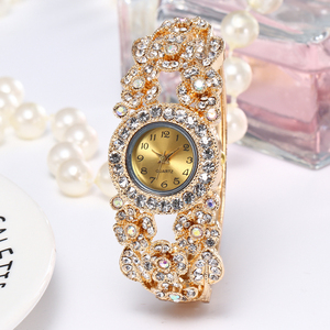 Tempestato di diamanti Fiore Delle Signore Del Braccialetto di Argento Fiore <span class=keywords><strong>Orologio</strong></span> Da Polso delle Donne della vigilanza WW100 - Product Image 1