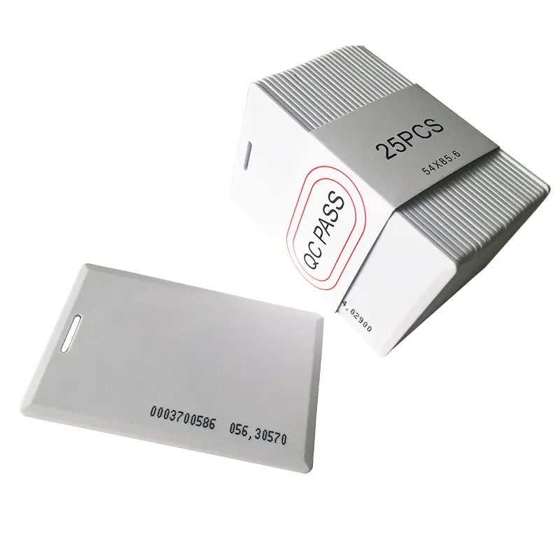 1,8mm EM4200 TK4100 chip 125Khz proximidad em RFID tarjeta gruesa Clamshell tarjeta RFID LF tarjeta