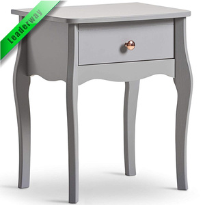 Retro Style Wood Gray Drawer <strong>Bedside</strong> <strong>Table</strong> Rose <strong>Gold</strong> Handle Drawer Bed Wood Cabinet Night Stand Beside <strong>Table</strong> <strong>Bedside</strong> - Product Image 1