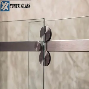 6mm 8mm 10mm 12mm 15mm 19mm polished low iron optiwhite safety tempered Panel Glass Sliding Frameless Shower Doors to Europe