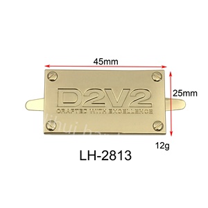 Plaque métallique personnalisée Lihui gravée pour sacs, étiquette <span class=keywords><strong>de</strong></span> marque pour sacs à main/bijoux/vêtements, écologique, certifiée SGS - Product Image 4