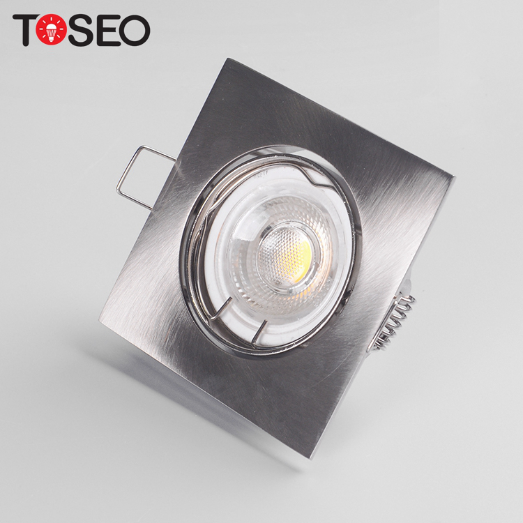 Fixed Die Casting Aluminum Downlight , Square LED Recessed Downlight Fixtures