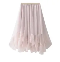 Юбка-пачка для взрослых, Нижняя юбка, Женская многоярусная сетчатая балетная юбка для выпускного вечера, Тюлевая юбка-пачка А-силуэта средней длины