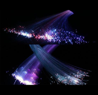 Kits de plafond en fibre optique scintillante, éclairage latéral et d'extrémité, boule lumineuse, effet de flash et de tir en étoile