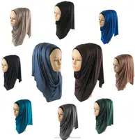 Atacado de fábrica coleção hijab estilo glitter em algodão hijab