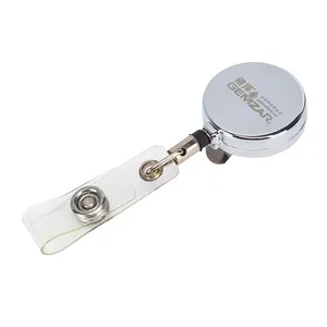 Giá Rẻ Nhựa Id Badge Reel Tùy Chỉnh In Logo Có Thể Thu Vào Reel Badge Chủ