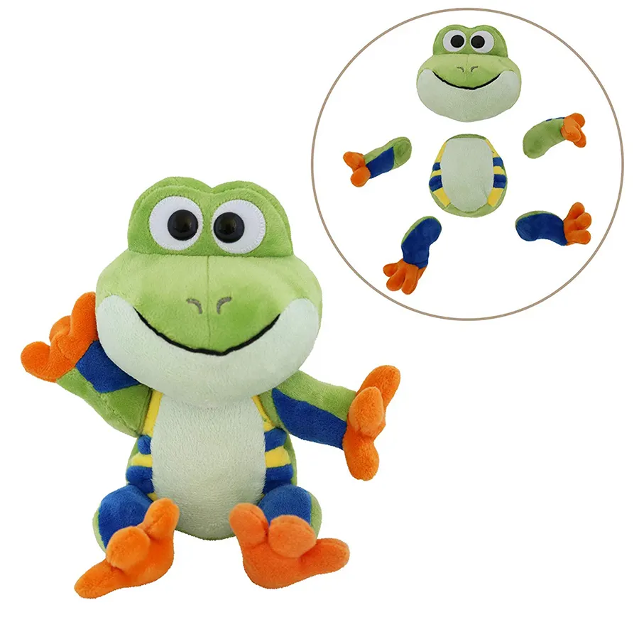 A476 Magnetic Frog Stuffed Animal Plush Toy Magic DIY Interactive Toys Frog Stuffed Animal Pattern