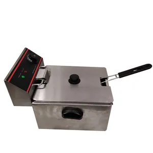 Commercial table top fryer/ electric deep fryer (1tank 1basket) deep potato fish thermostat fryer with oil commercial deep fr
