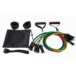 Écologique Latex En Caoutchouc 11 pcs Exercie Stretch Résistance Band Set - Product Image 1