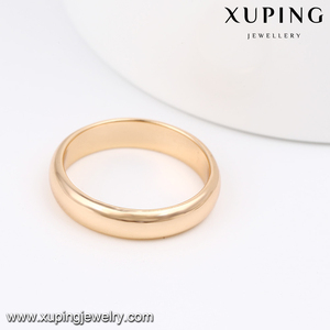 13635 Xuping 18k color oro clásico <span class=keywords><strong>anillo</strong></span> <span class=keywords><strong>de</strong></span> <span class=keywords><strong>casado</strong></span> con diseño sencillo para mujeres y hombres - Product Image 3