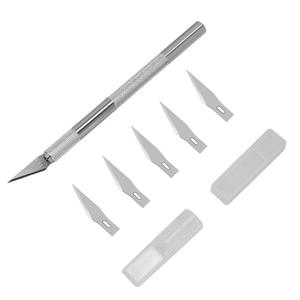 Coltello di Precisione Professionale in Acciaio Inossidabile, Strumento per Hobby con 5 Lame di Ricambio per <span class=keywords><strong>Riparazione</strong></span> di Telefoni, PC, Tablet, Droni e Fai-da-Te - Product Image 5