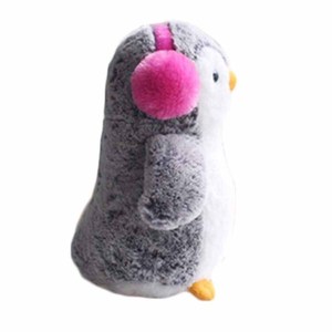 A516 dễ thương chim cánh cụt Đồ chơi sang trọng mềm Bán buôn ODM OEM Thú nhồi bông earmuffs tùy chỉnh CPSIA CE Quà Tặng búp bê màu hồng mềm nhồi bông chim cánh cụt - Product Image 3