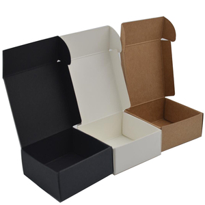 papel Kraft liso corredera de cajón plegable caja de papel de caja de regalo de embalaje de regalo de té de flor de - Product Image 2