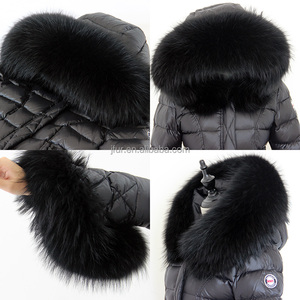 Manteau d'hiver pour femmes de style <span class=keywords><strong>court</strong></span> à la mode classique vêtements veste en duvet de canard de haute qualité avec <span class=keywords><strong>capuche</strong></span> en fourrure - Product Image 6