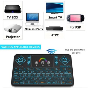 Q9 retroiluminado 2,4G teclado inalámbrico Mouse de aire con touchpad de google para google TV Android TV Box i8 teclado - Product Image 5