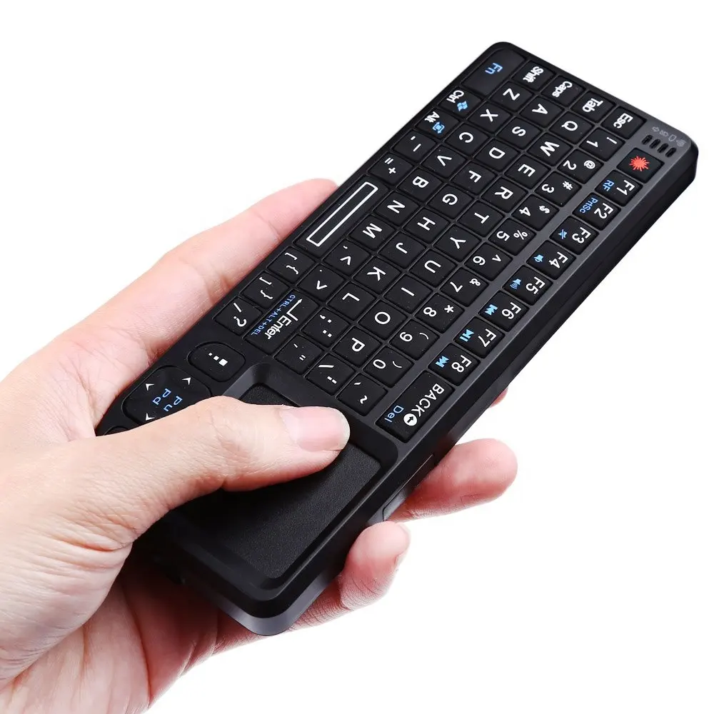 A8 Mouse Keyboard Tanpa Kabel Mini 2.4GHz, Mouse Keyboard dengan Touchpad untuk PC Mini TV Pintar Android TV Kotak Teknologi Baru